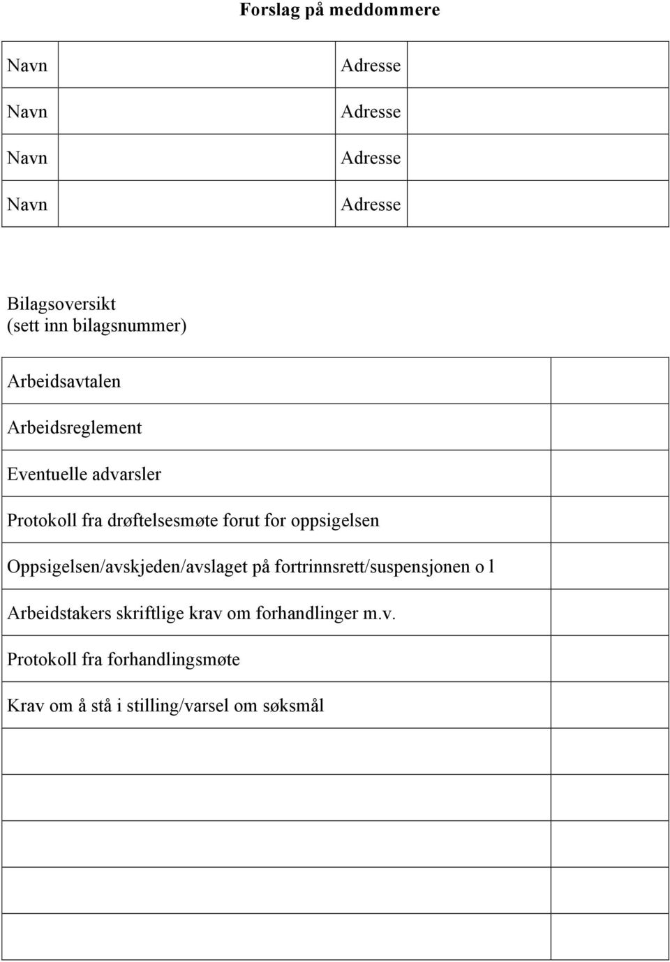 Oppsigelsen/avskjeden/avslaget på fortrinnsrett/suspensjonen o l Arbeidstakers