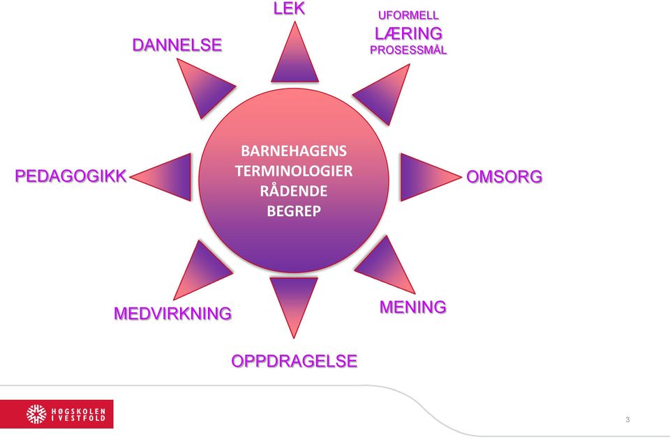 BARNEHAGENS TERMINOLOGIER