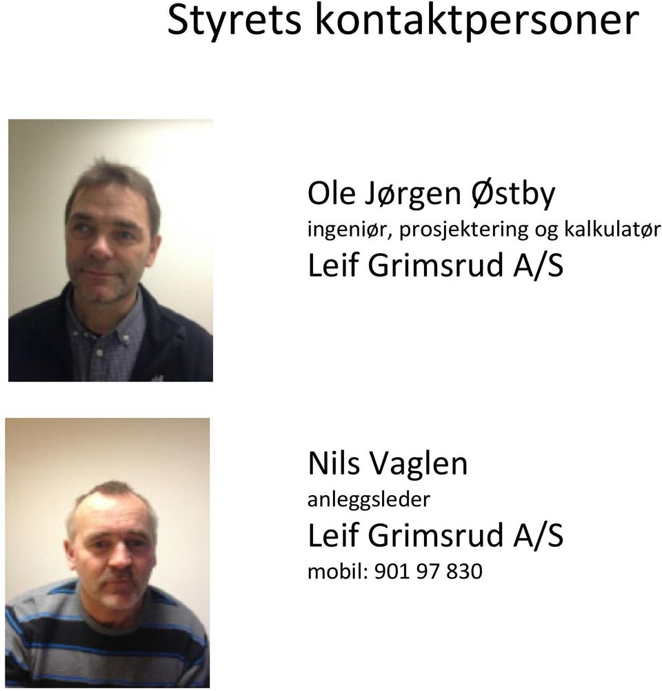 kalkulatør Leif Grimsrud A/S Nils