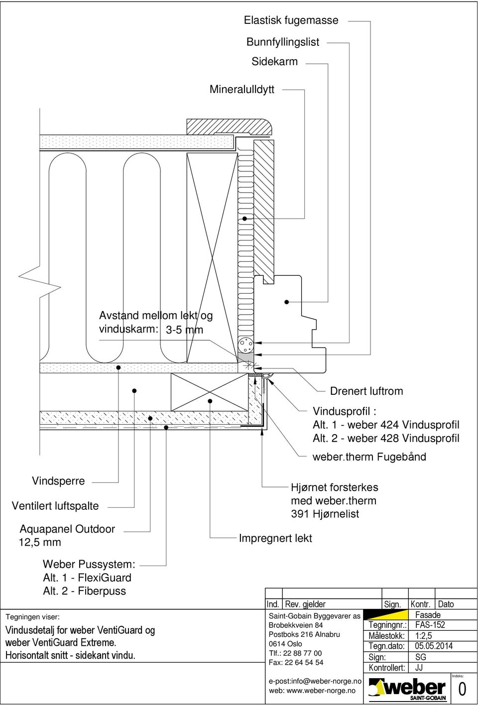 therm Fugebånd Vindsperre Vindusdetalj for weber VentiGuard og weber VentiGuard Extreme.