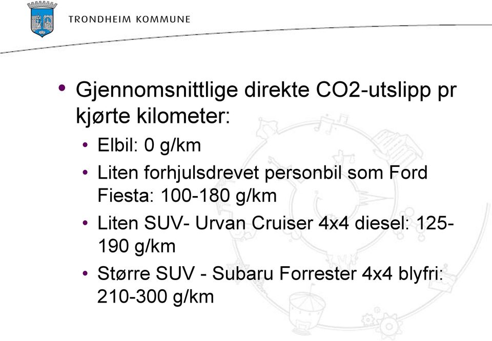 Fiesta: 100-180 g/km Liten SUV- Urvan Cruiser 4x4 diesel: