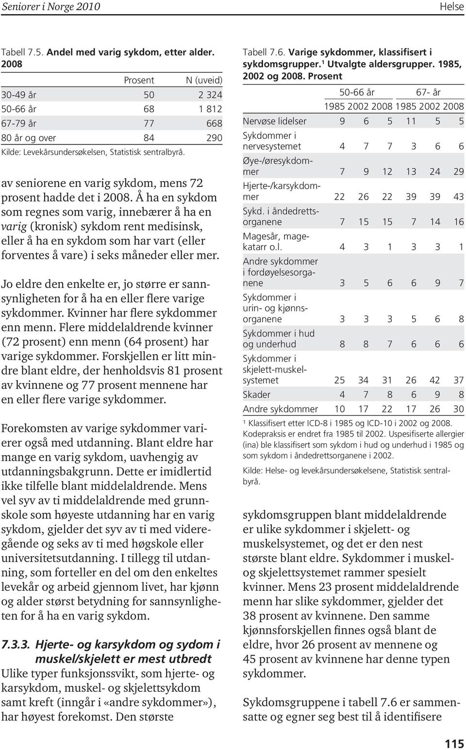 Å ha en sykdom som regnes som varig, innebærer å ha en varig (kronisk) sykdom rent medisinsk, eller å ha en sykdom som har vart (eller forventes å vare) i seks måneder eller mer.