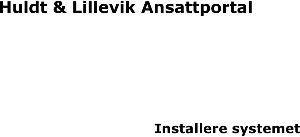 Ansattportal