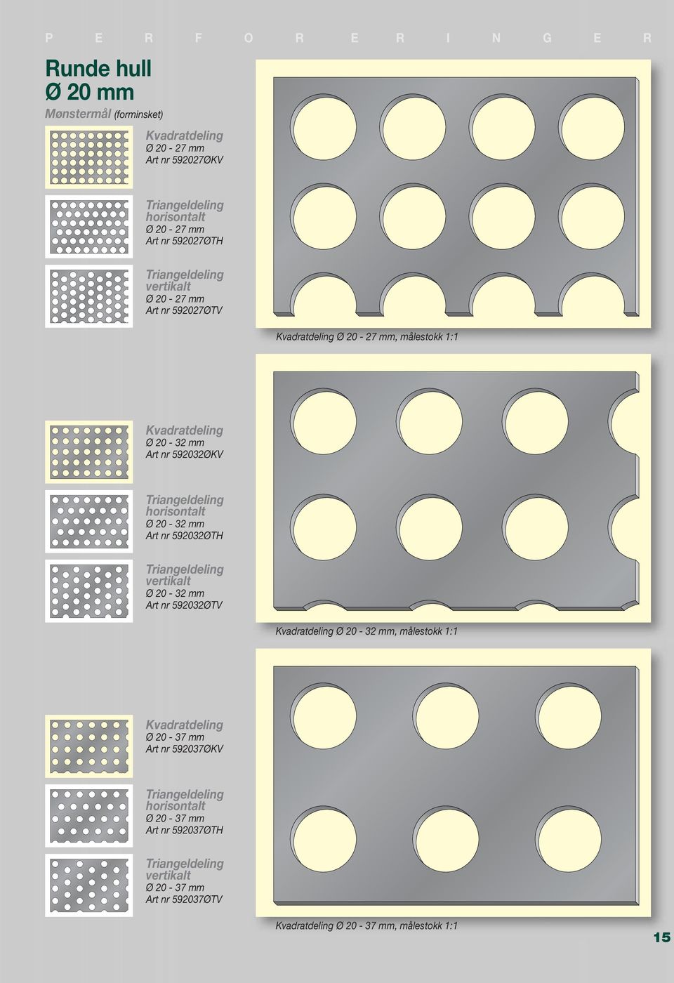 20-32 mm Art nr 592032ØTH Ø 20-32 mm Art nr 592032ØTV Ø 20-32 mm, målestokk 1:1 Ø 20-37 mm