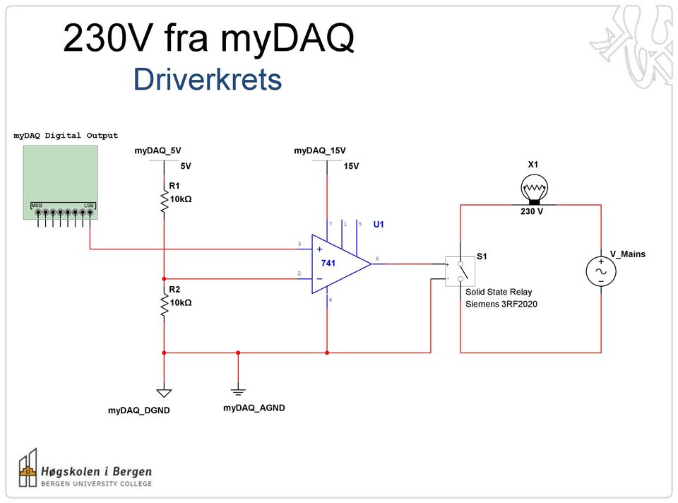 10kΩ 230 V 7 1 5 U1 3 2 741 6 S1 V_Mains R2 10kΩ