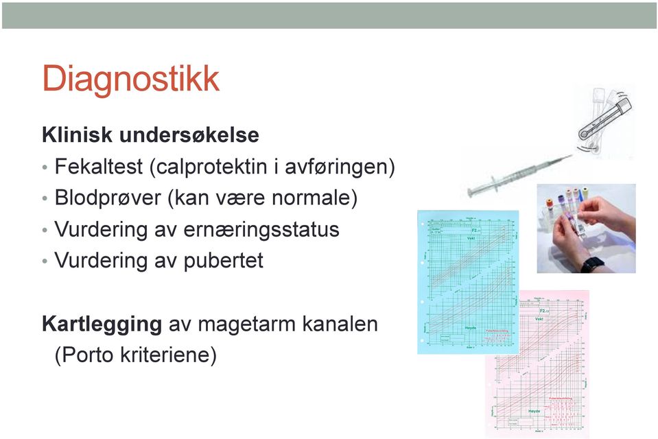 normale) Vurdering av ernæringsstatus Vurdering av