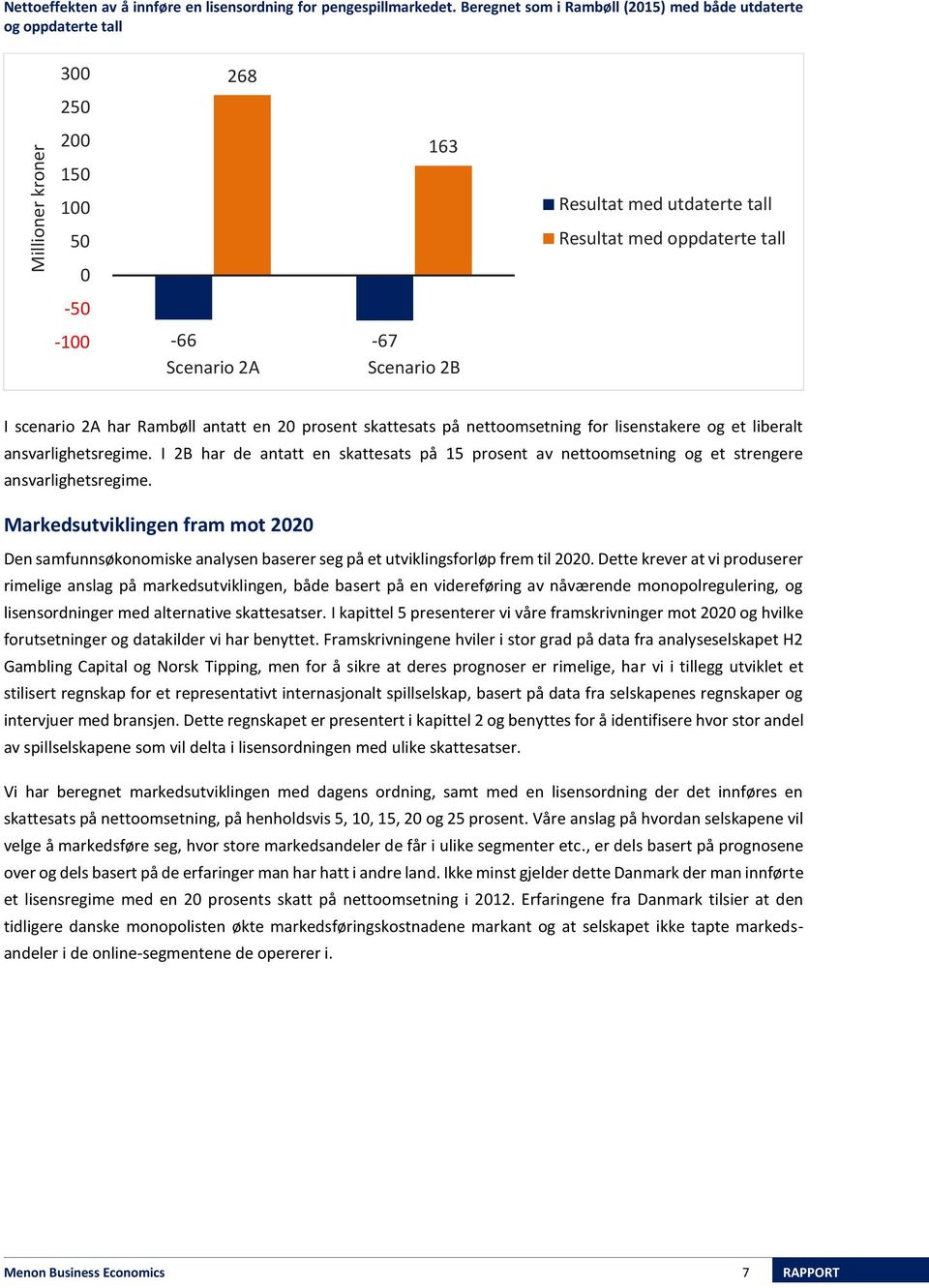 scenario 2A har Rambøll antatt en 20 prosent skattesats på nettoomsetning for lisenstakere og et liberalt ansvarlighetsregime.