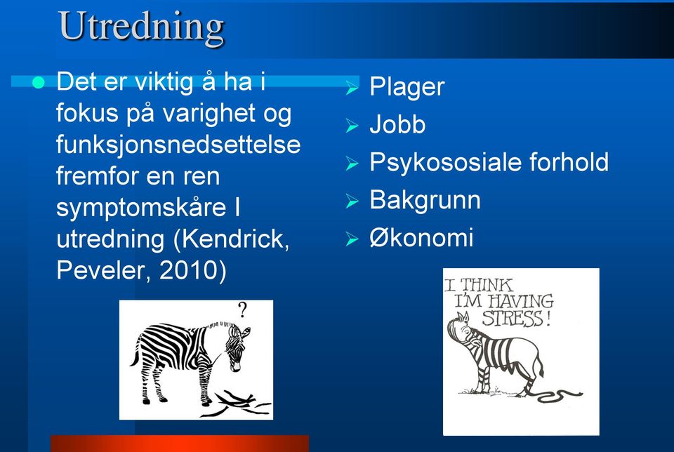 ren symptomskåre I utredning (Kendrick,