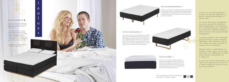Leo Lux er den tykkeste og beste madrassen fra Stjernemadrassen. En madrass for livsnytere eller for den som virkelig vil ligge godt!
