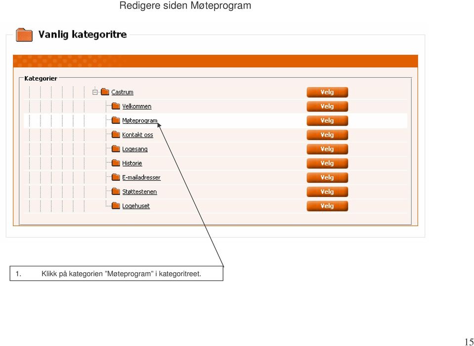 Klikk på kategorien