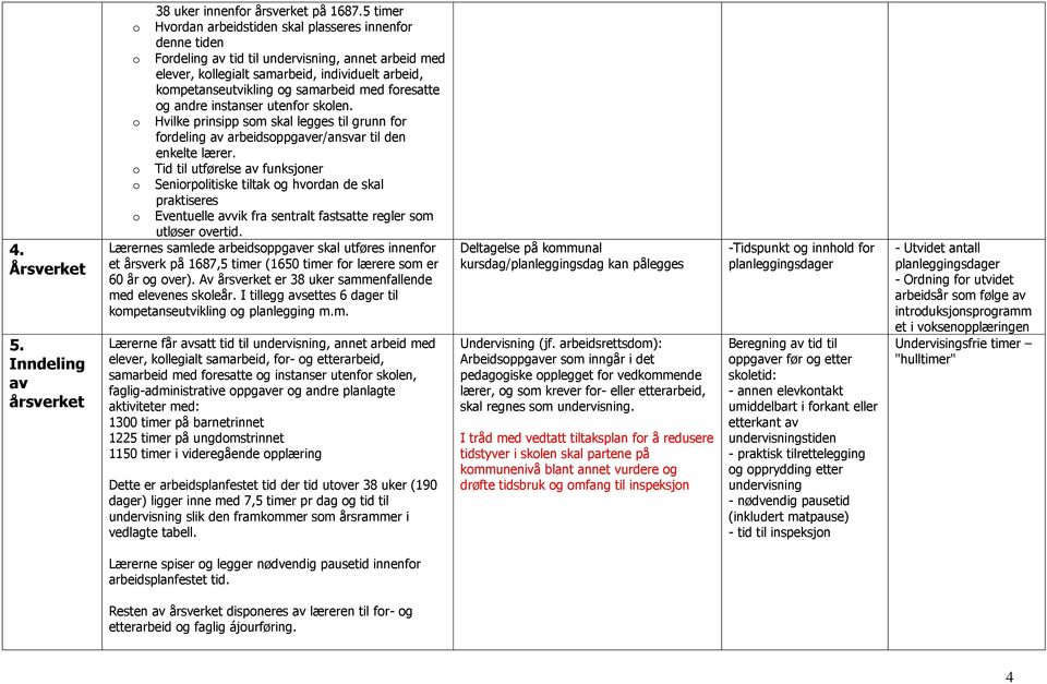 samarbeid med foresatte og andre instanser utenfor skolen. o Hvilke prinsipp som skal legges til grunn for fordeling av arbeidsoppgaver/ansvar til den enkelte lærer.