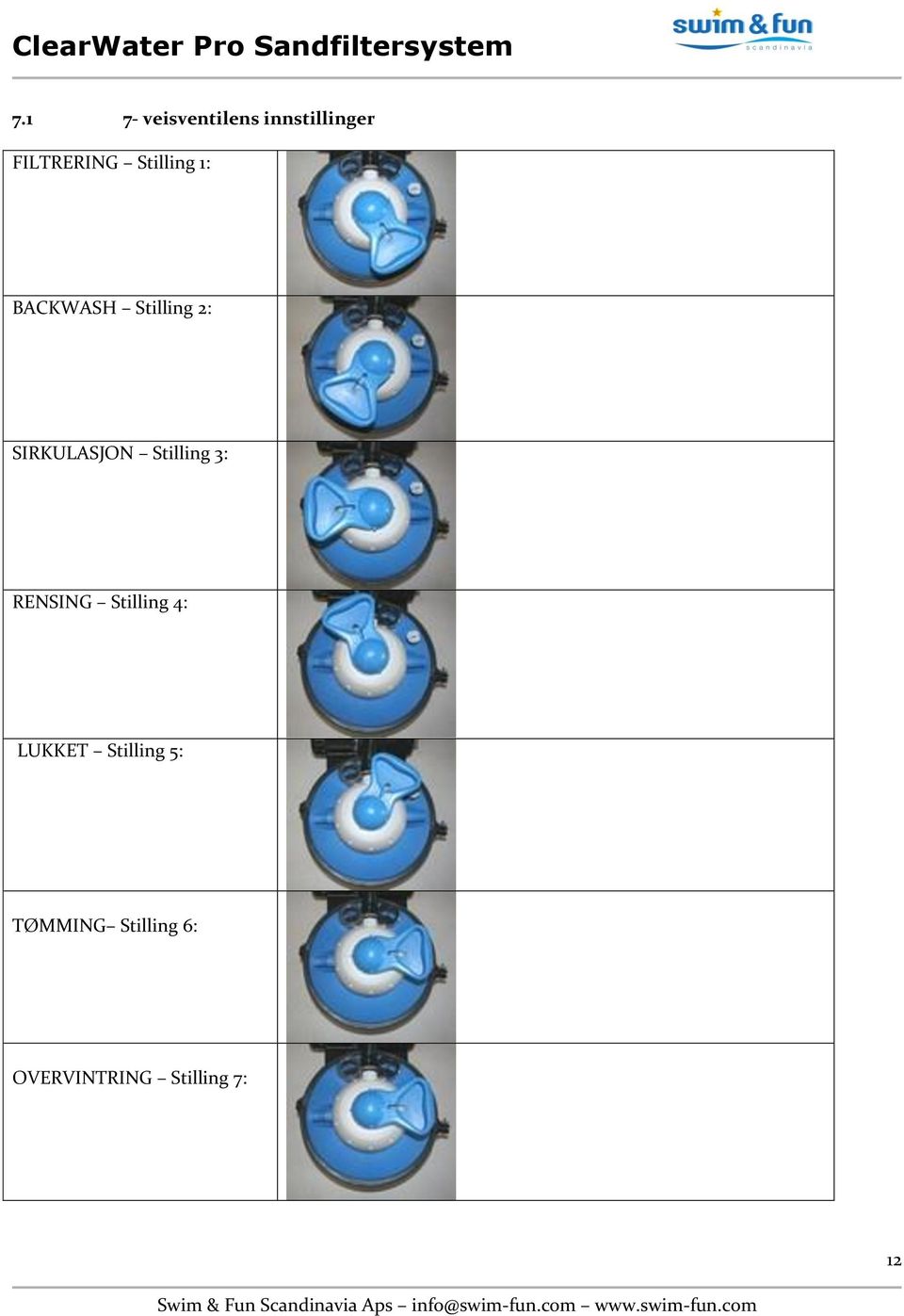 Stilling 3: RENSING Stilling 4: LUKKET Stilling