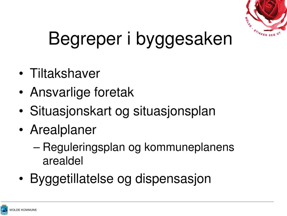 situasjonsplan Arealplaner Reguleringsplan