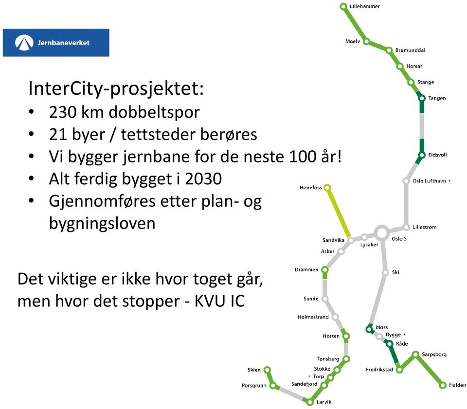 Alt ferdig bygget i 2030 Gjennomføres etter plan-og