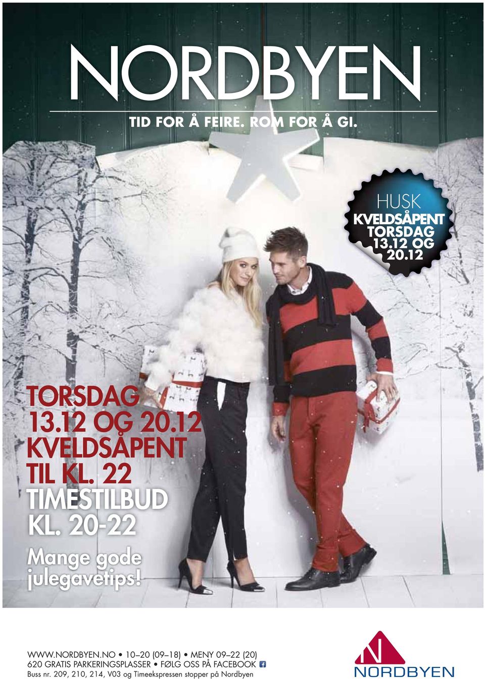 KVELDSÅPENT TORSDAG 13.12 OG 20.