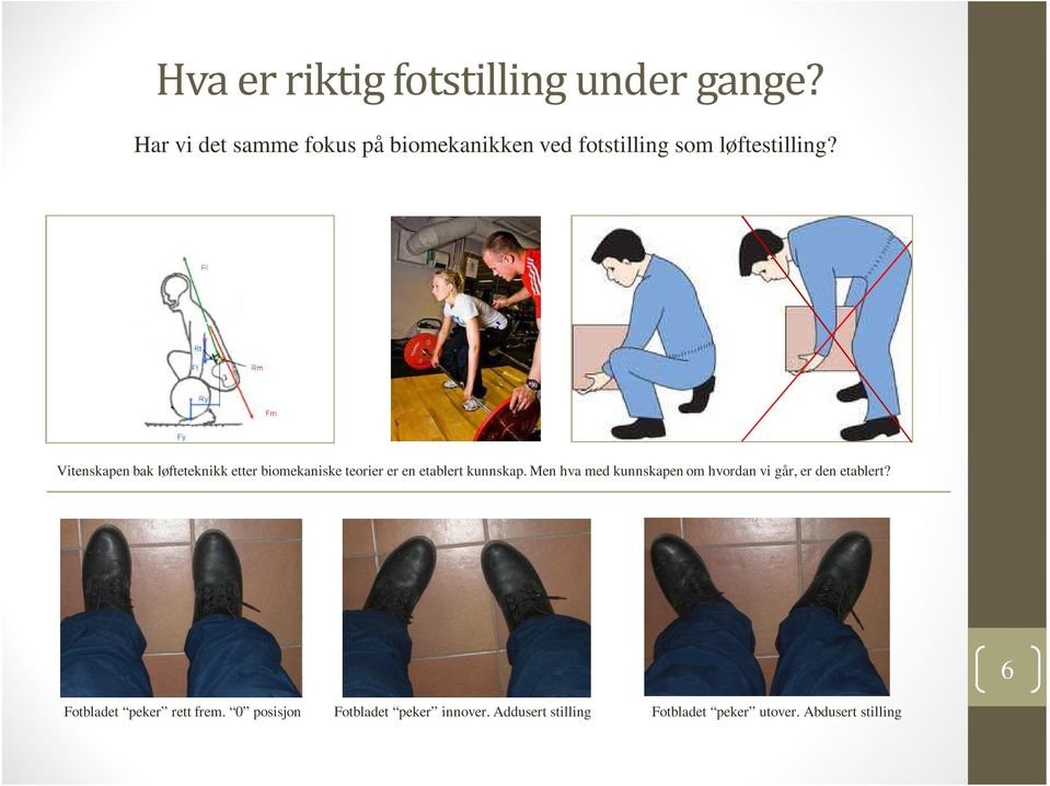 Vitenskapen bak løfteteknikk etter biomekaniske teorier er en etablert kunnskap.