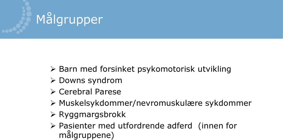 Muskelsykdommer/nevromuskulære sykdommer