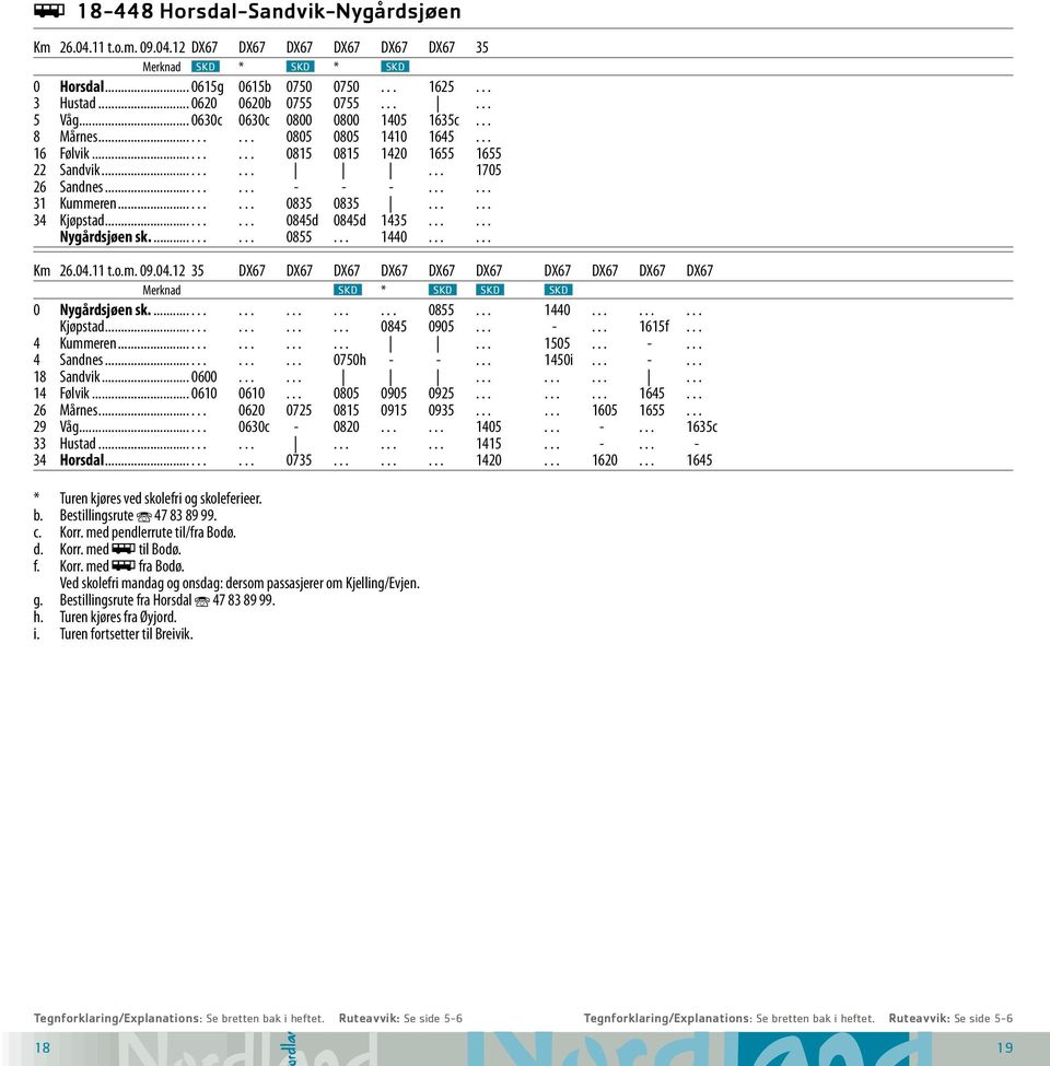........ 0835 0835...... 34 Kjøpstad......... 0845d 0845d 1435...... Nygårdsjøen sk......... 0855... 1440...... Km 26.04.