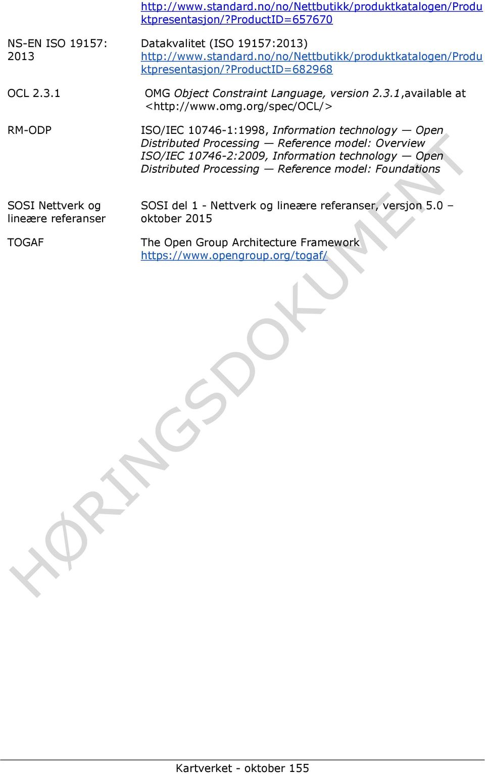 org/spec/ocl/> ISO/IEC 10746-1:1998, Information technology Open Distributed Processing Reference model: Overview ISO/IEC 10746-2:2009, Information technology Open Distributed