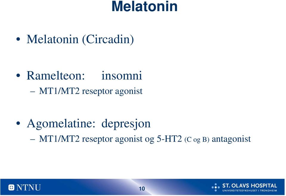 agonist Agomelatine: depresjon MT1/MT2