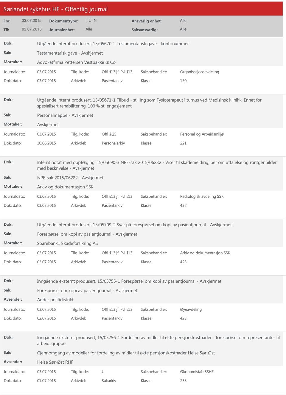 engasjement Personalmappe - Dok. dato: 30.06.