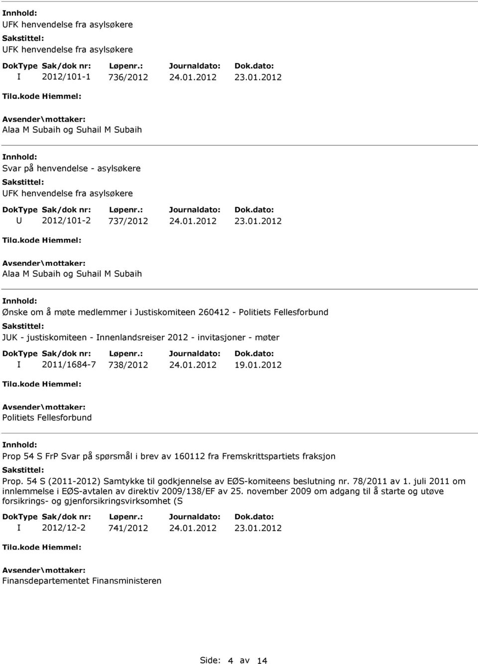 Politiets Fellesforbund Prop 54 S FrP Svar på spørsmål i brev av 160112 fra Fremskrittspartiets fraksjon Prop. 54 S (2011-2012) Samtykke til godkjennelse av EØS-komiteens beslutning nr. 78/2011 av 1.