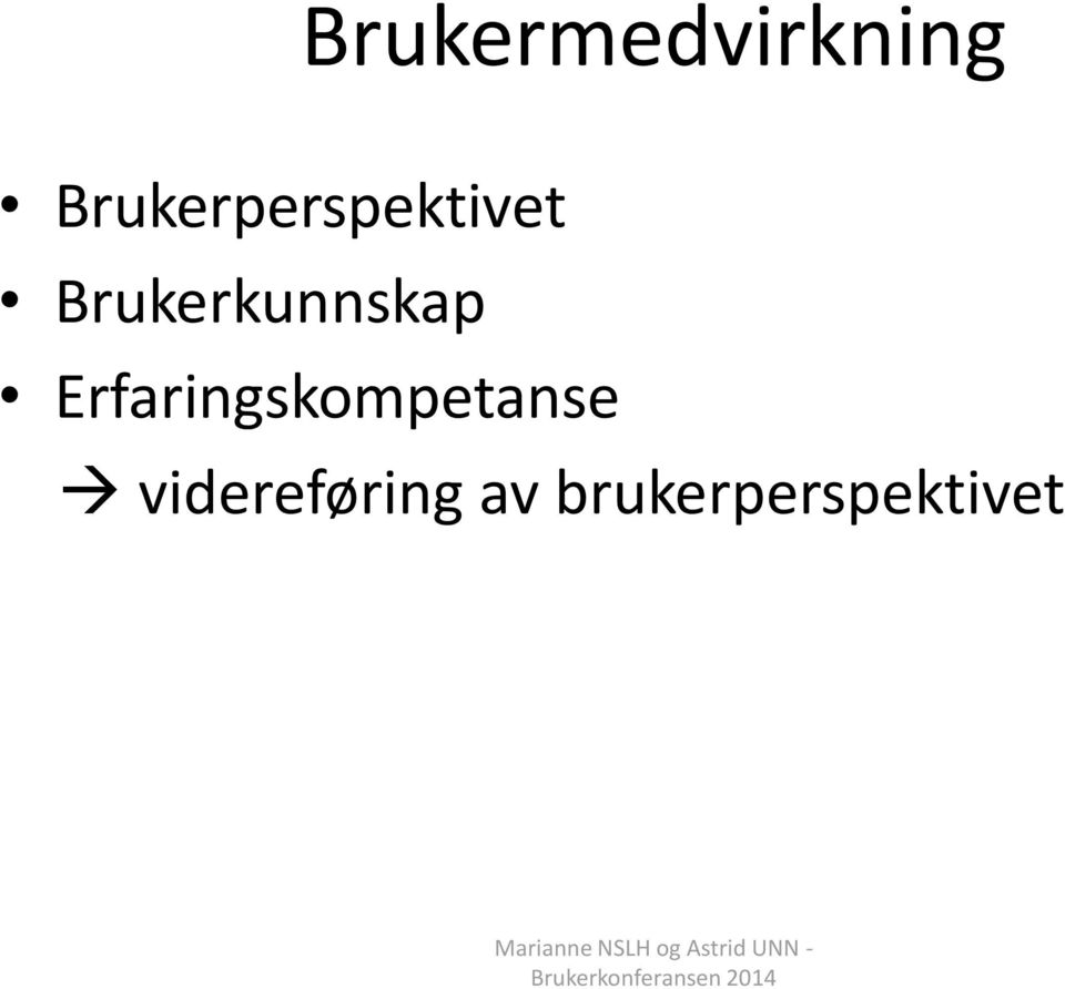 Brukerkunnskap