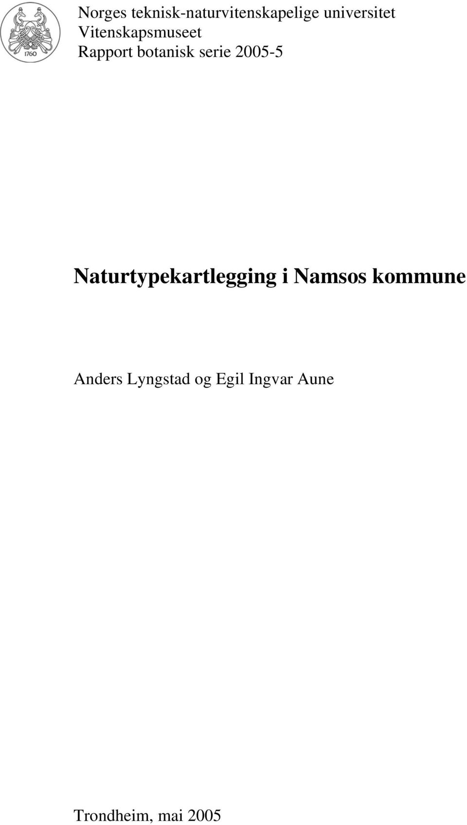 Naturtypekartlegging i Namsos kommune Anders