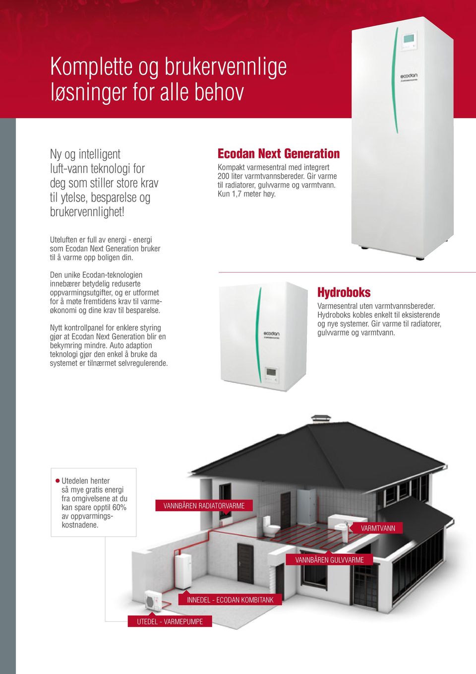 Uteluften er full av energi - energi som Ecodan Next Generation bruker til å varme opp boligen din.