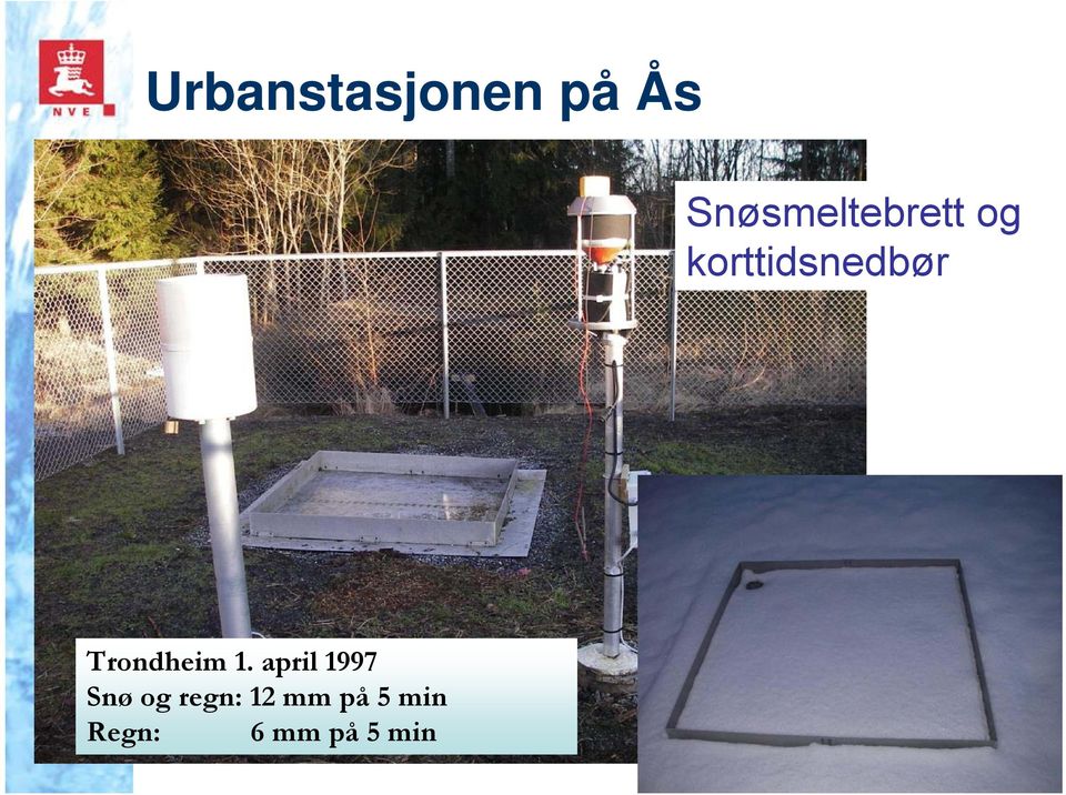 korttidsnedbør Trondheim 1.