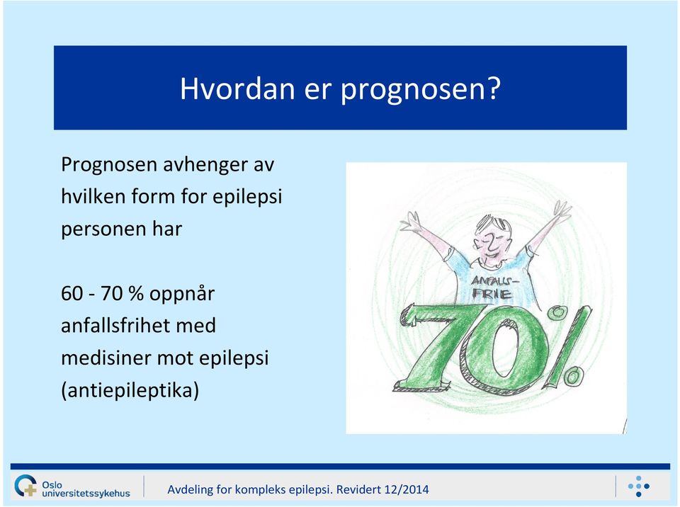 epilepsi personen har 60-70% oppnår