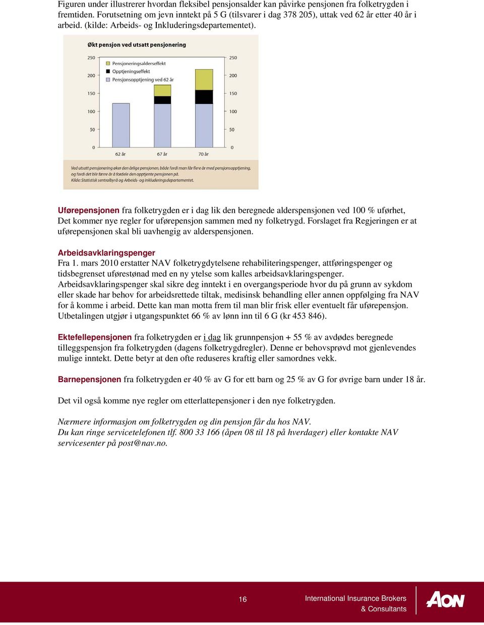 Uførepensjonen fra folketrygden er i dag lik den beregnede alderspensjonen ved 100 % uførhet, Det kommer nye regler for uførepensjon sammen med ny folketrygd.