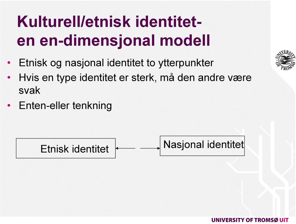 type identitet er sterk, må den andre være svak