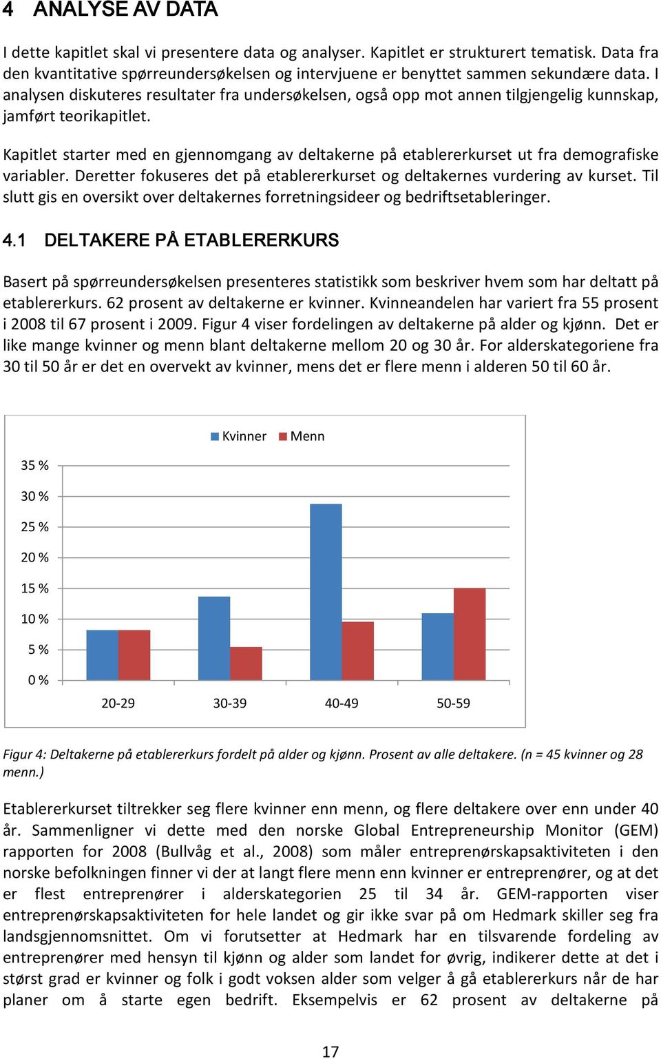 I analysen diskuteres resultater fra undersøkelsen, også opp mot annen tilgjengelig kunnskap, jamført teorikapitlet.