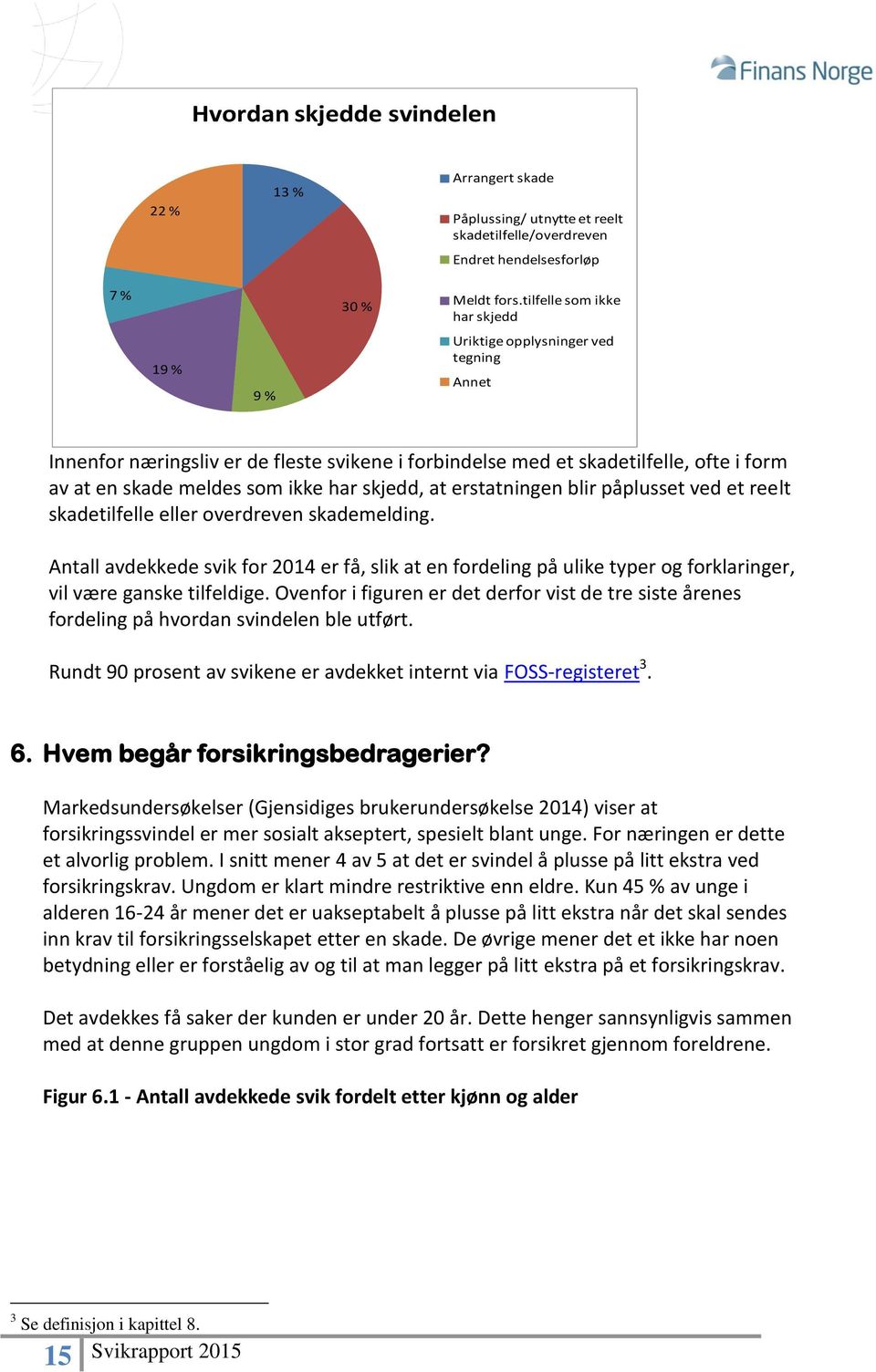 skjedd, at erstatningen blir påplusset ved et reelt skadetilfelle eller overdreven skademelding.