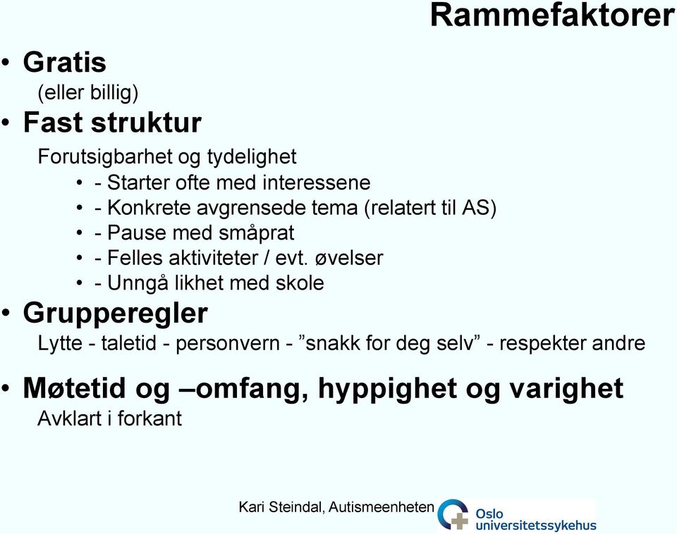 aktiviteter / evt.