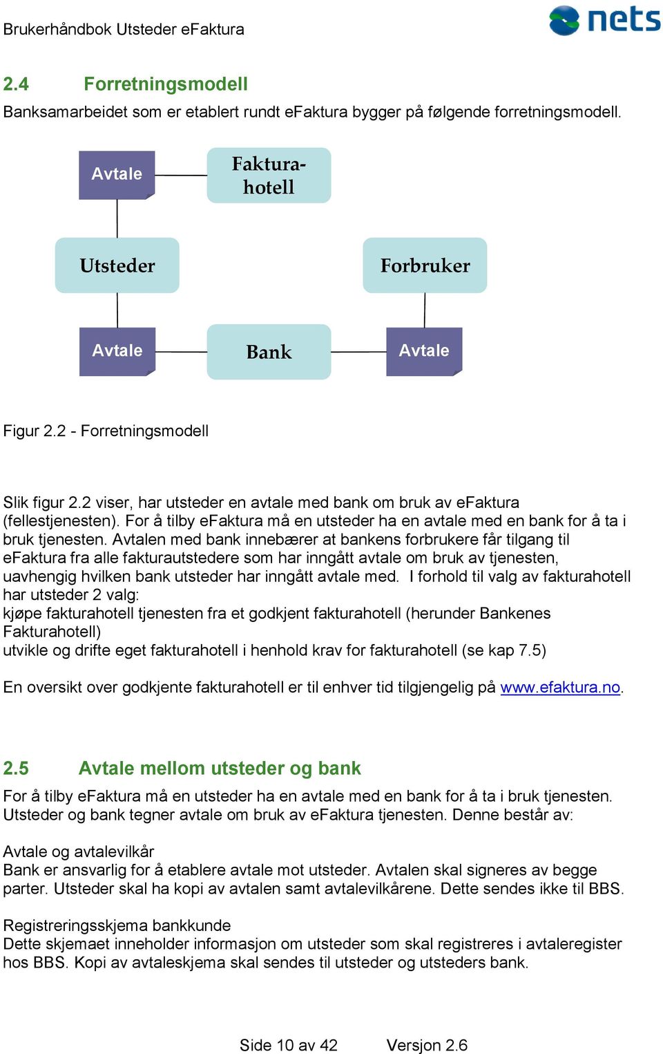 For å tilby efaktura må en utsteder ha en avtale med en bank for å ta i bruk tjenesten.