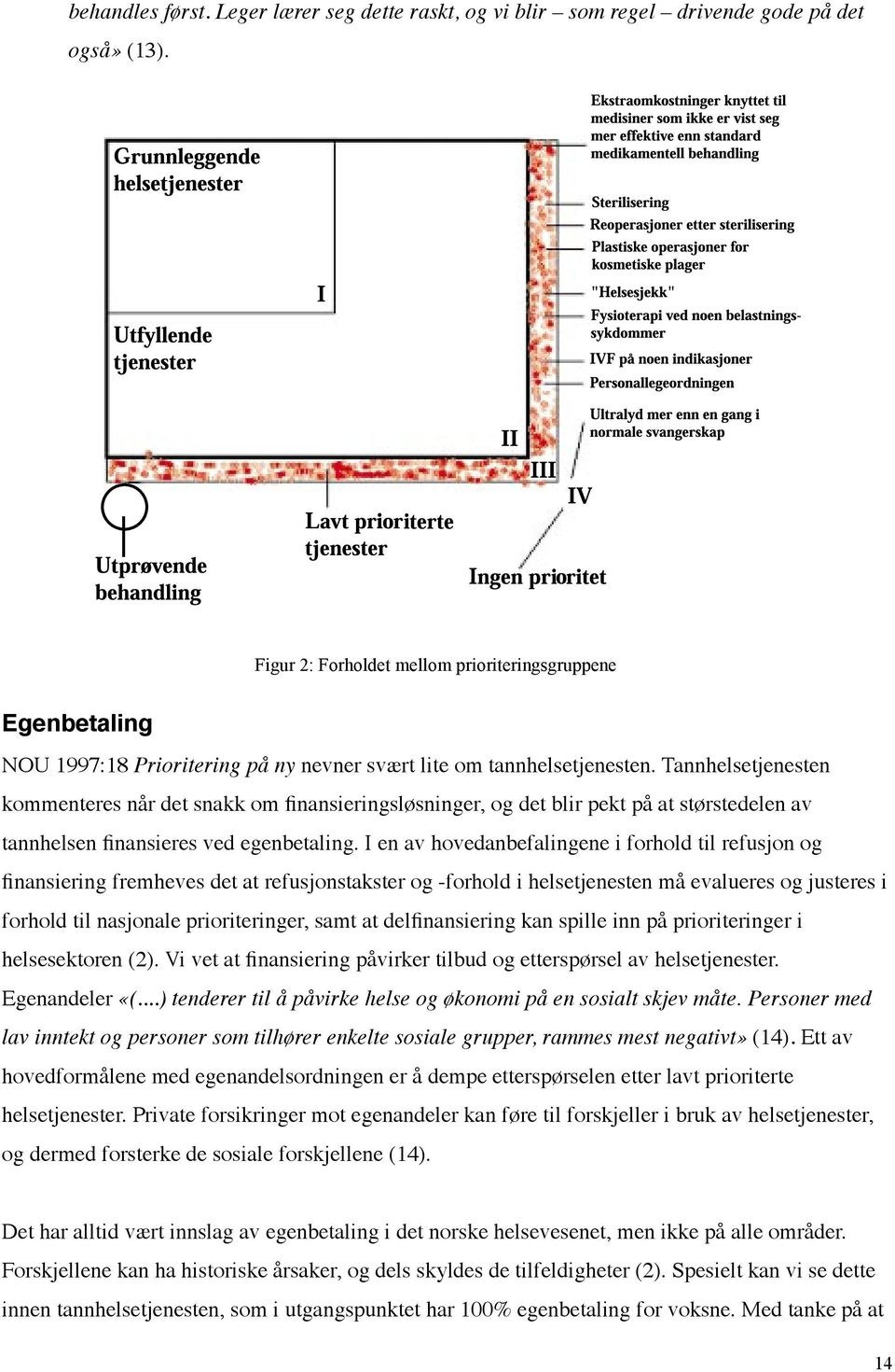 Prioritetsgruppe I inneholder tilstander og tiltak som det offentlige bør ha et særlig ansvar for å prioritere.