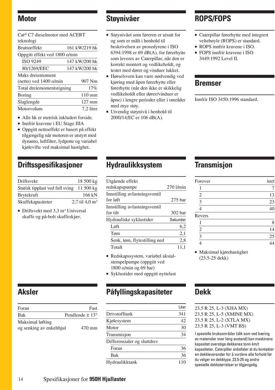 Innfrir kravene i EU Stage IIIA Oppgitt nettoeffekt er basert på effekt tilgjengelig når motoren er utstyrt med dynamo, luftfilter, lydpotte og variabel kjølevifte ved maksimal hastighet.