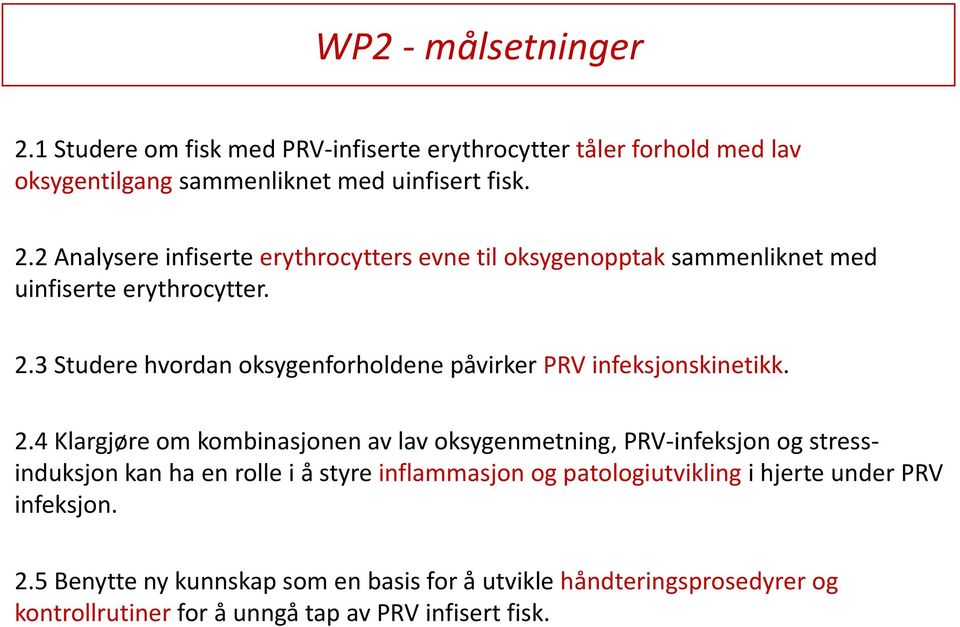 4 Klargjøre om kombinasjonen av lav oksygenmetning, PRV-infeksjon og stressinduksjon kan ha en rolle i å styre inflammasjon og patologiutvikling i hjerte