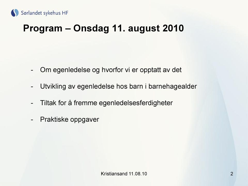 av det - Utvikling av egenledelse hos barn i