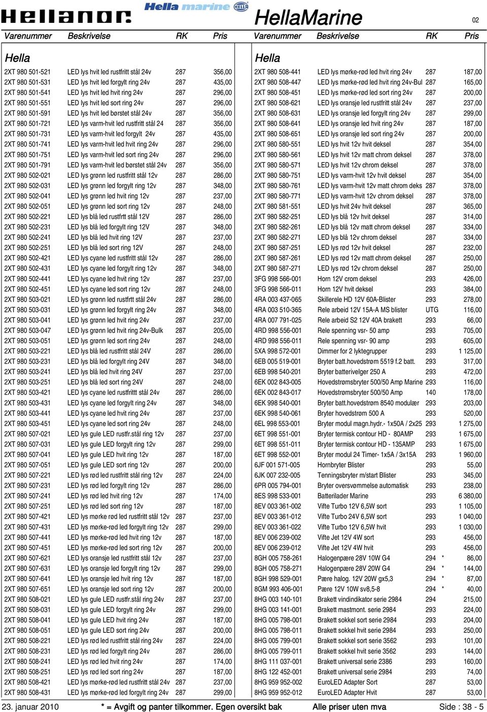 varm-hvit led forgylt 24v 287 435,00 2XT 980 501-741 LED lys varm-hvit led hvit ring 24v 287 296,00 2XT 980 501-751 LED lys varm-hvit led sort ring 24v 287 296,00 2XT 980 501-791 LED lys varm-hvit