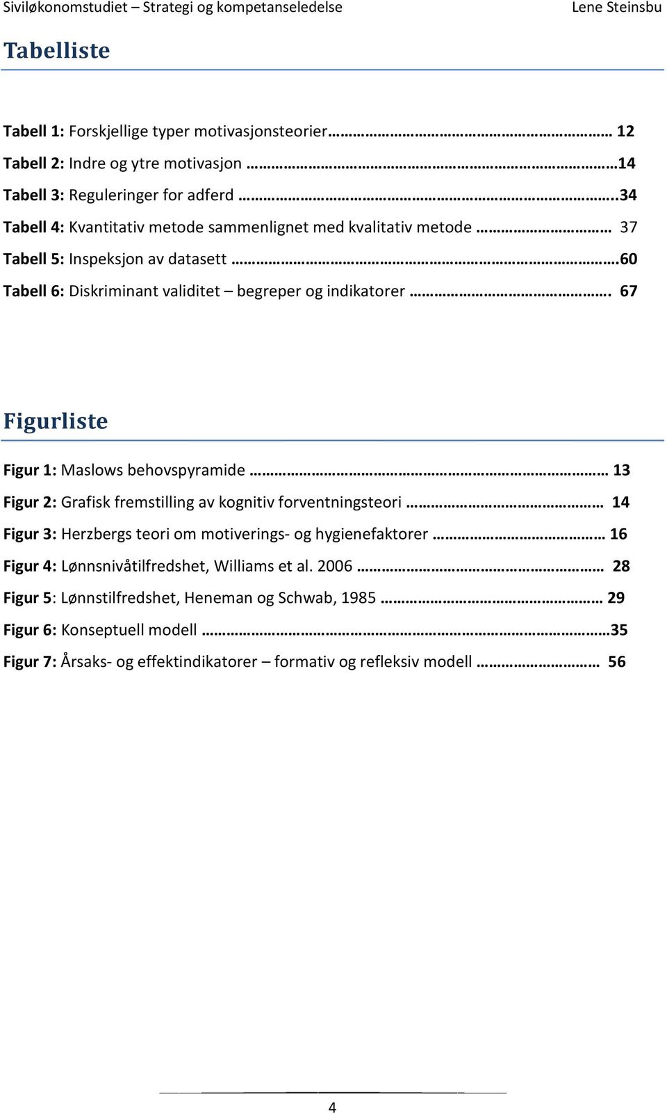 67 Figurliste Figur 1: Maslows behovspyramide 13 Figur 2: Grafisk fremstilling av kognitiv forventningsteori 14 Figur 3: Herzbergs teori om motiverings- og hygienefaktorer