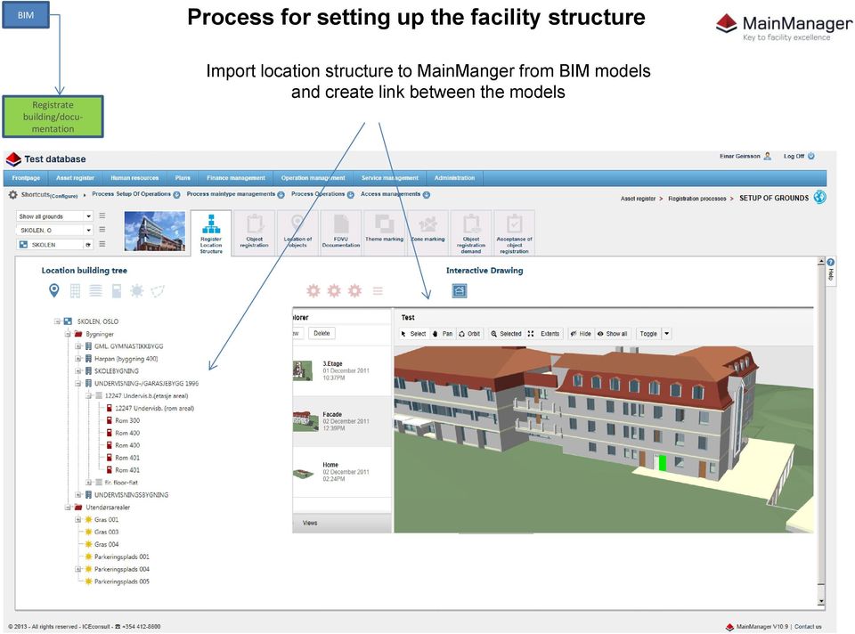 Import location structure to MainManger