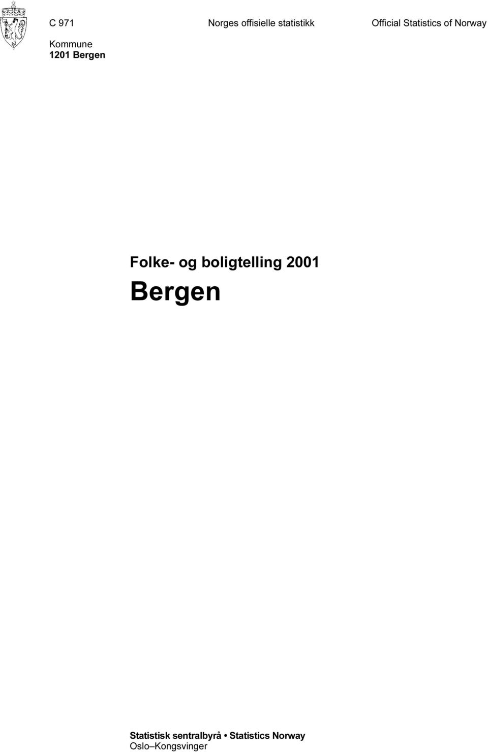 Folke- og boligtelling 2001 Bergen