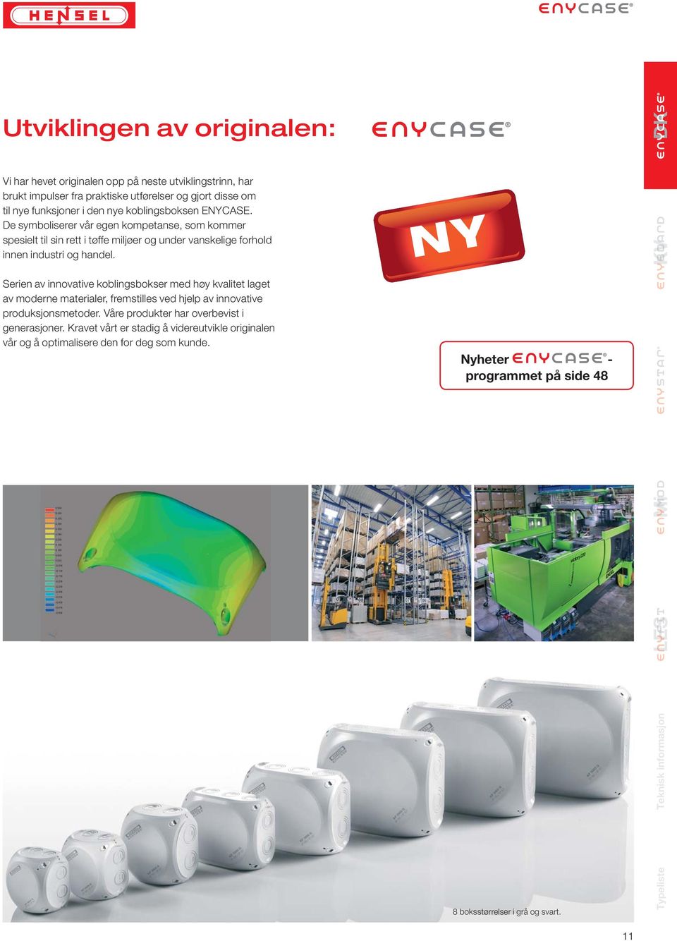 Serien av innovative koblingsbokser med høy kvalitet laget av moderne materialer, fremstilles ved hjelp av innovative produksjonsmetoder.