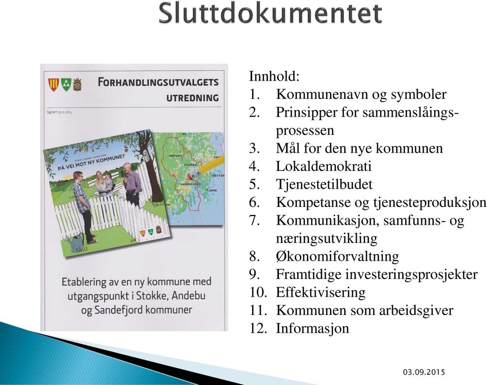 Kompetanse og tjenesteproduksjon 7. Kommunikasjon, samfunns- og næringsutvikling 8.