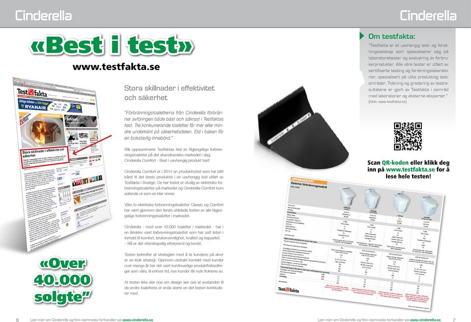 Alle våre tester er utført av sertifiserte testing og forskningslaboratorier, spesialisert på ulike produkt-og testområder.