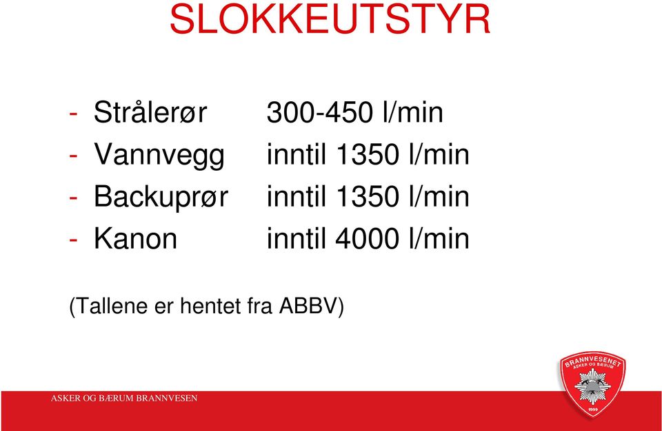 Backuprør inntil 1350 l/min - Kanon