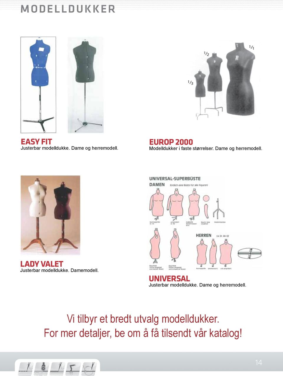 LADY VALET Justerbar modelldukke. Damemodell. UNIVERSAL Justerbar modelldukke.